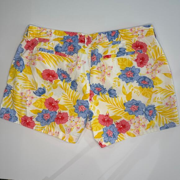 Old Navy Floral Chino Shorts | Tropical Print | Size Women's 18 Tall - Picture 3 of 8